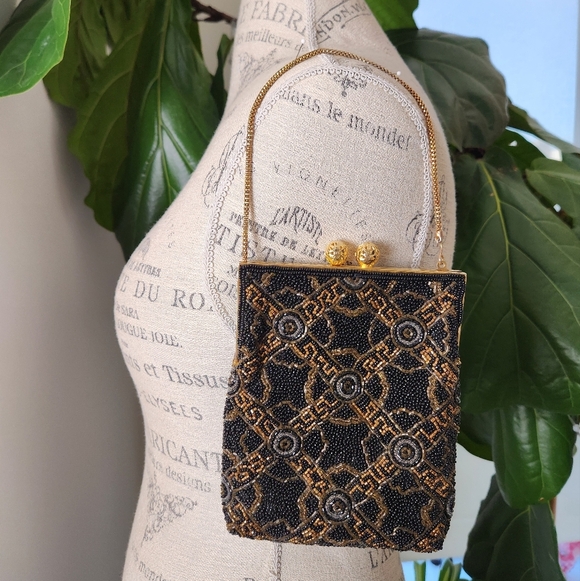 Walborg 40s Beaded Clutch Purse - Picture 2 of 11